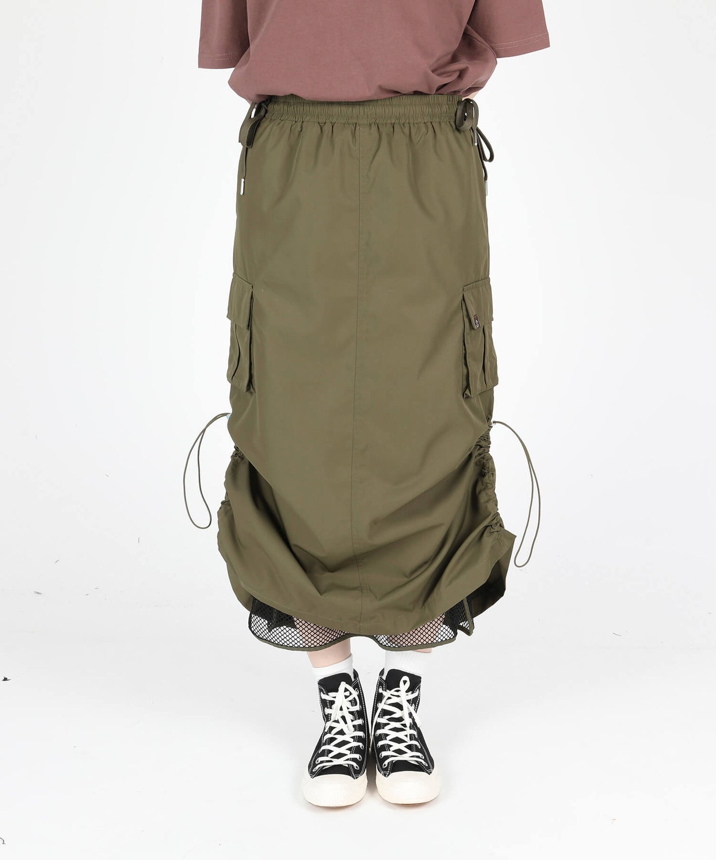 Mesh layered double sided skirt