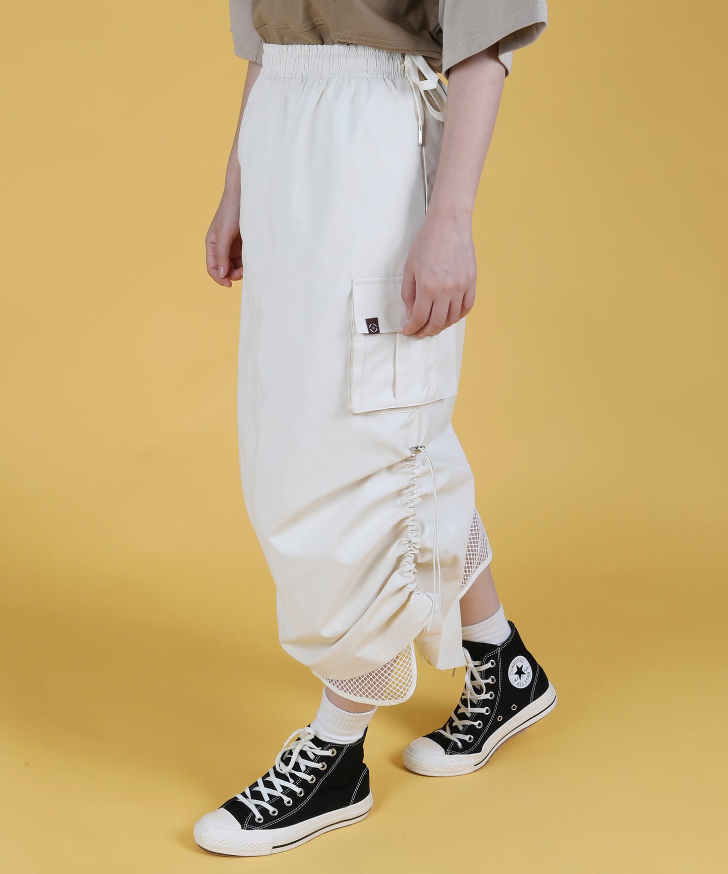 Mesh layered double sided skirt