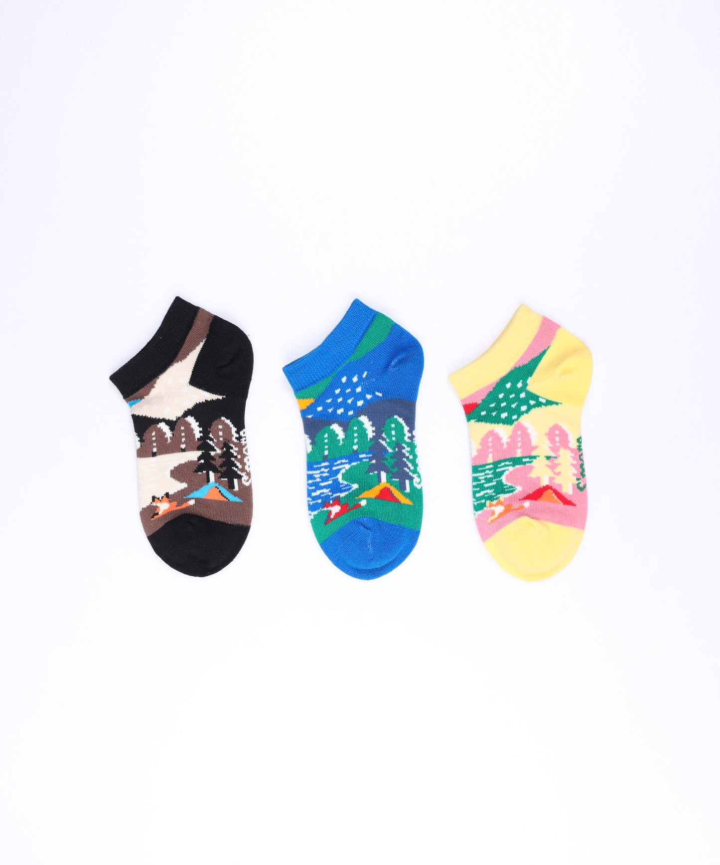 Forest Animal Pack Socks 3P Kids(Pattern B) フォレストアニマルパックソックス 3足セット キッズ(柄 B)