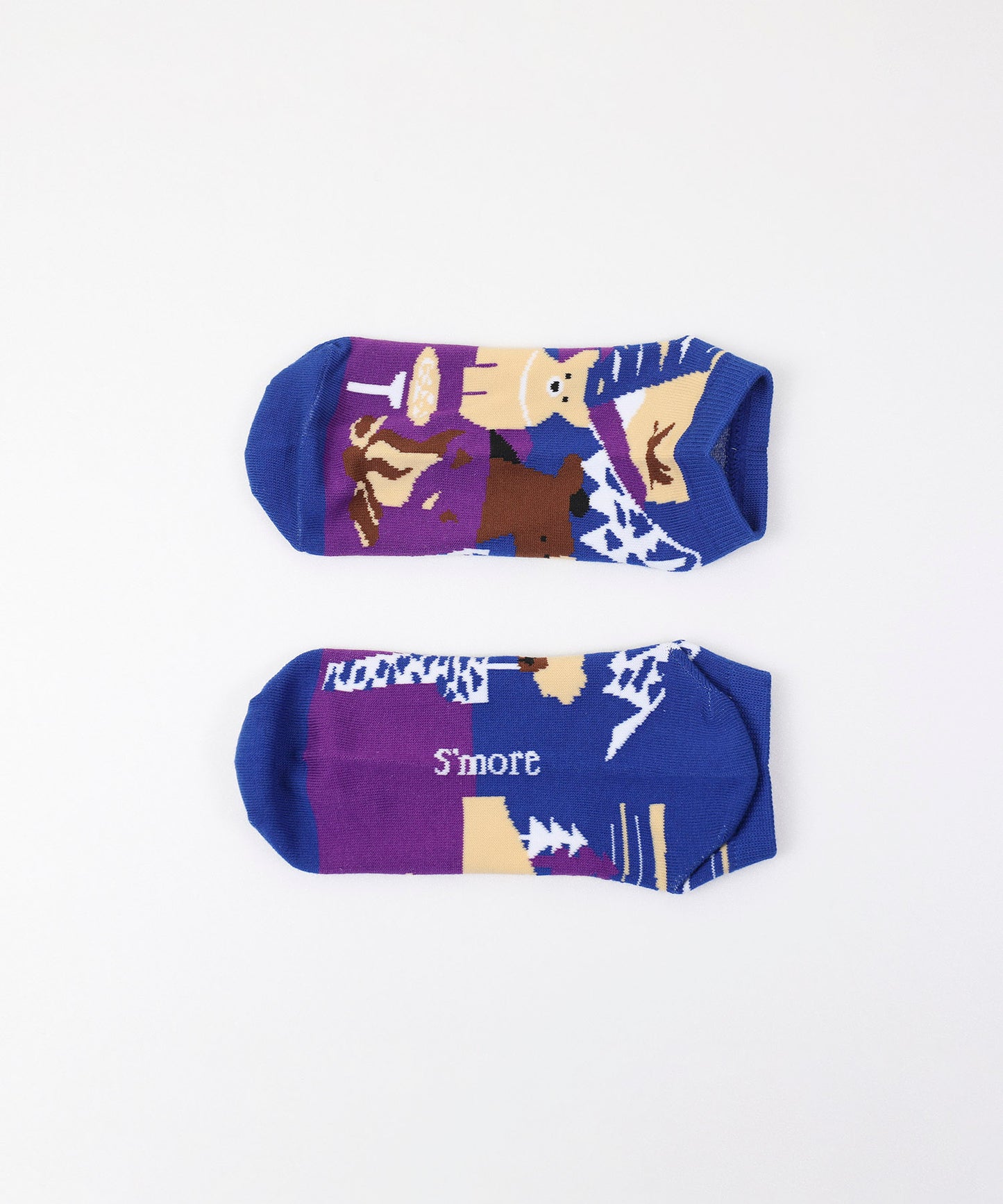 Forest Animal Pack Socks 3P(Pattern A) フォレストアニマルパックソックス 3足セット(柄 A)