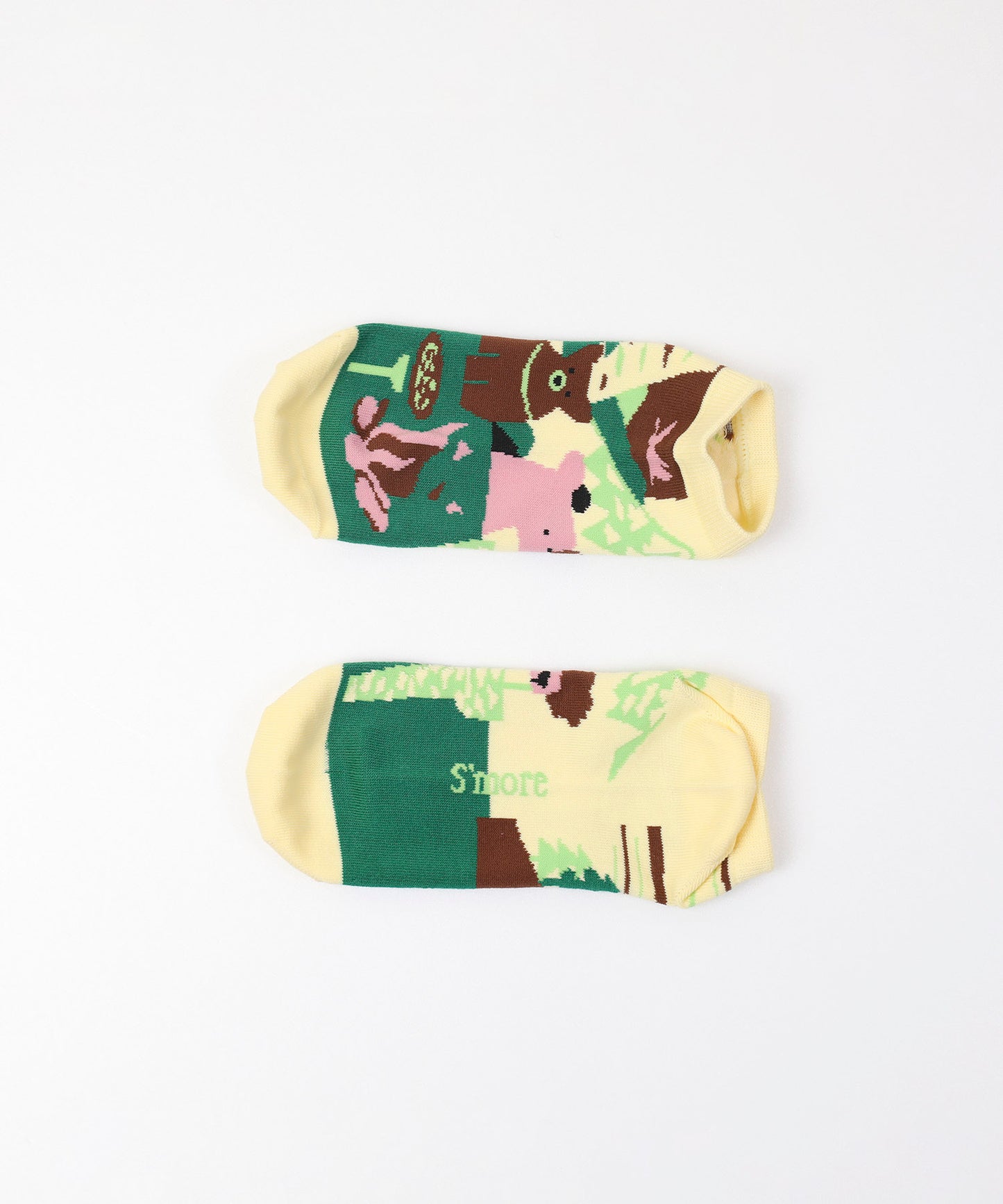 Forest Animal Pack Socks 3P(Pattern A) フォレストアニマルパックソックス 3足セット(柄 A)