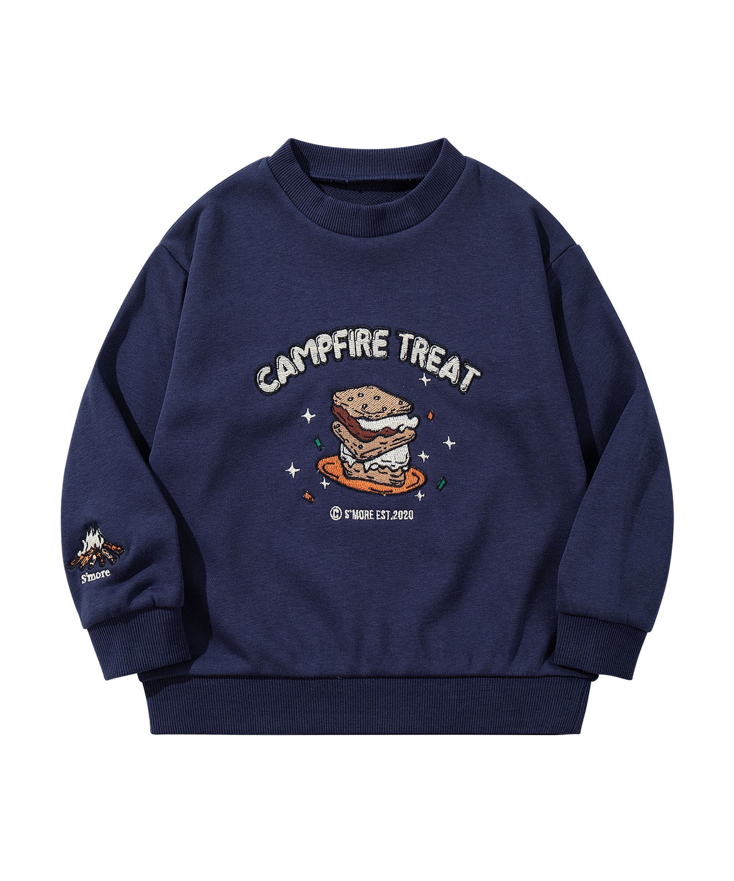 S'more Campfire Treat Embroidery Sweat キャンプファイヤートリート刺繍スウェット KIDS