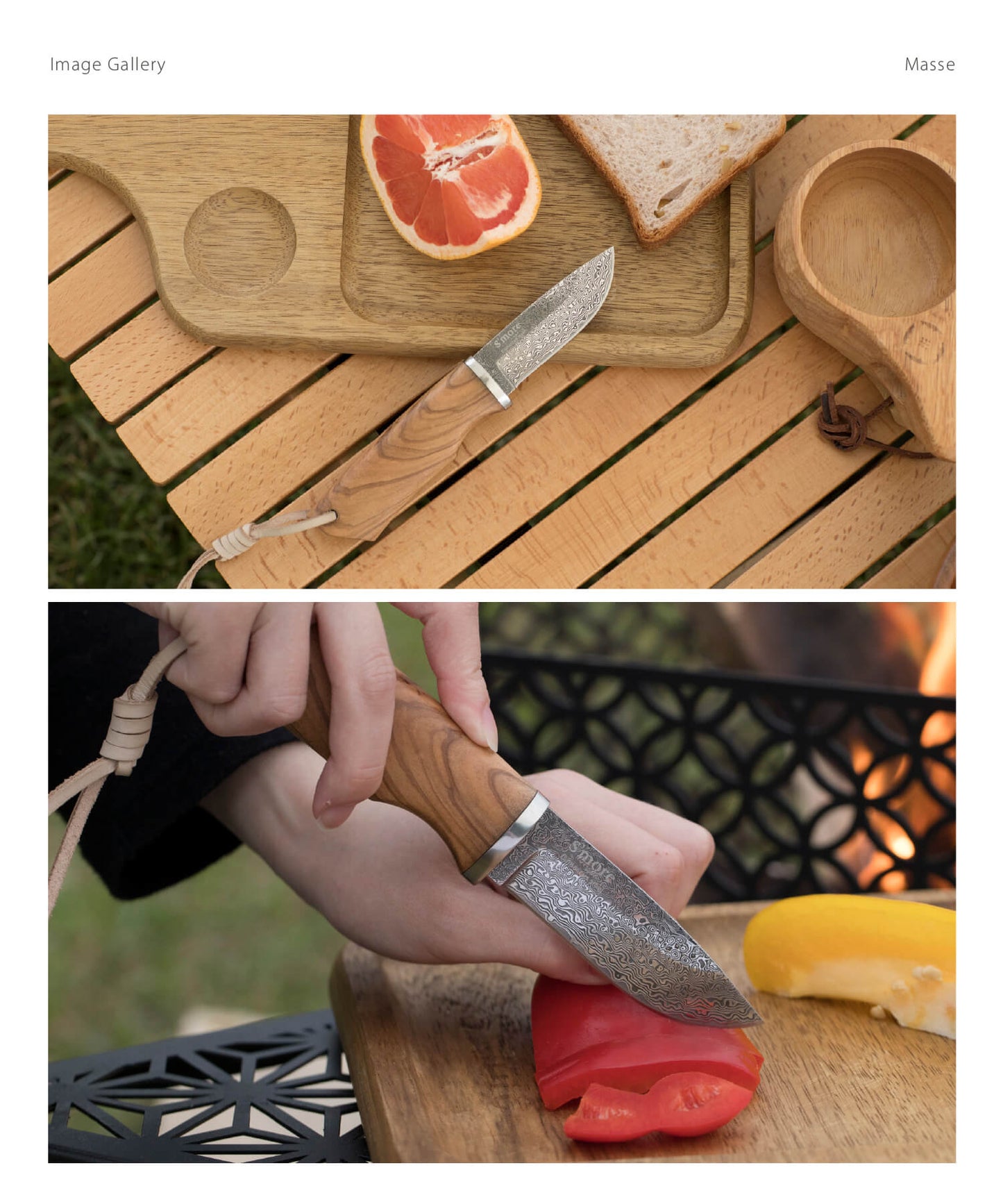 【 masse knife 】 マッスナイフ ナイフ ダマスカス