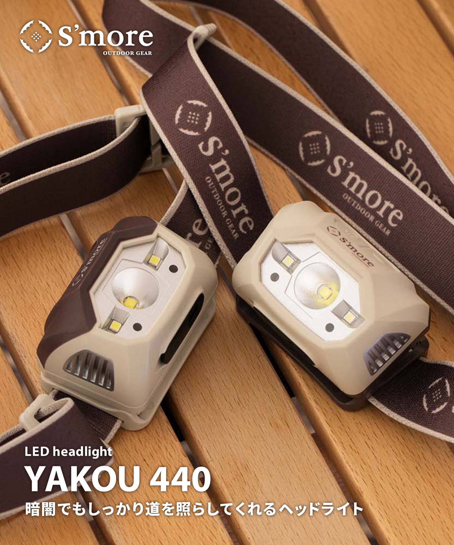 【YAKOU440】暗闇でもしっかり道を照らしてくれるヘッドライト!