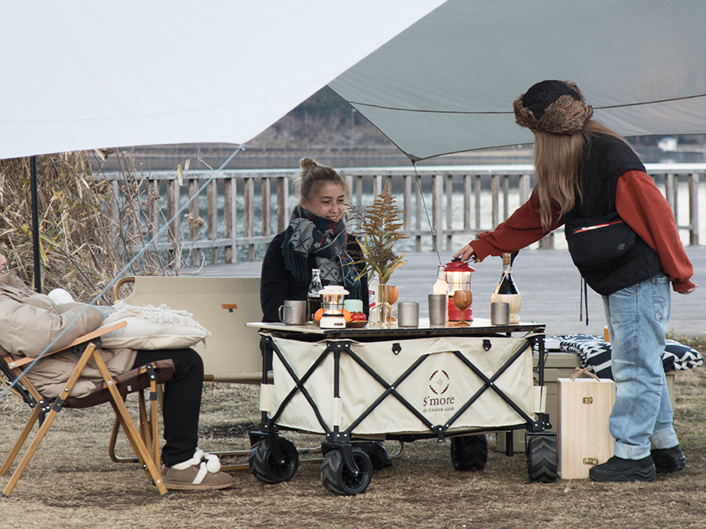 【Aluminum roll wagon table】旧型ワゴン専用のテーブル