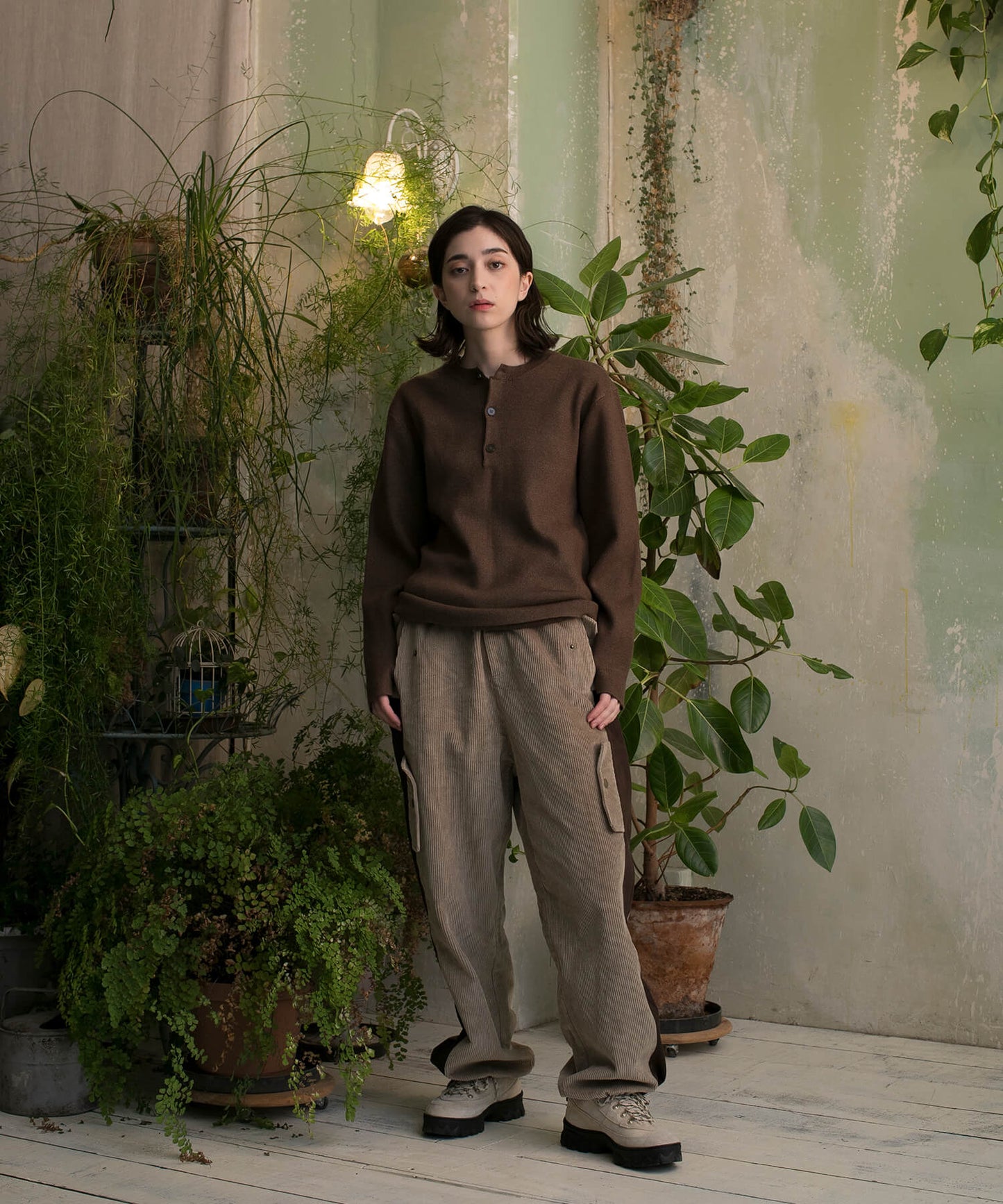 W POCKETS CORDUROY LINE PANTS