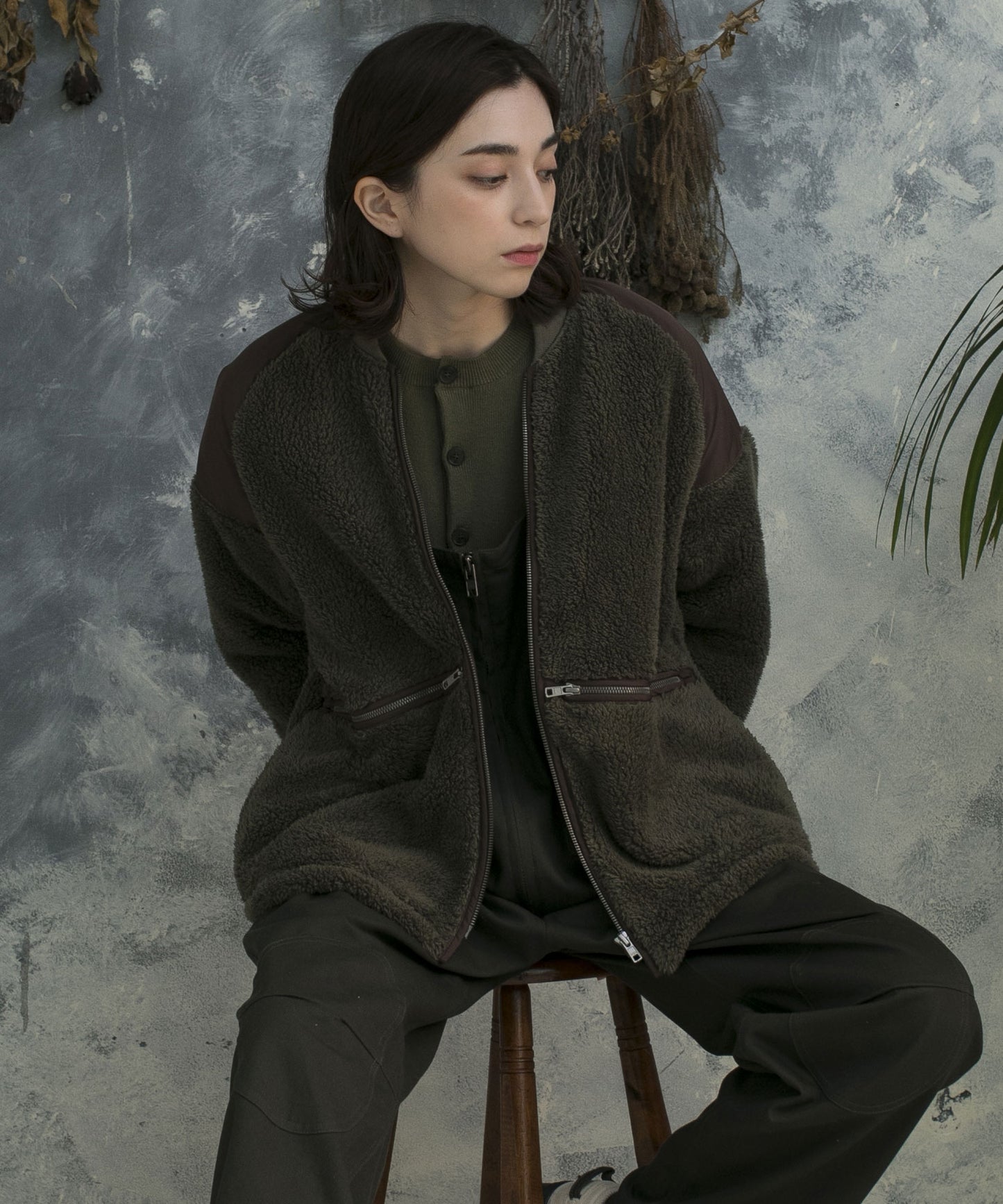 ZIPPER FLEECE JACKET