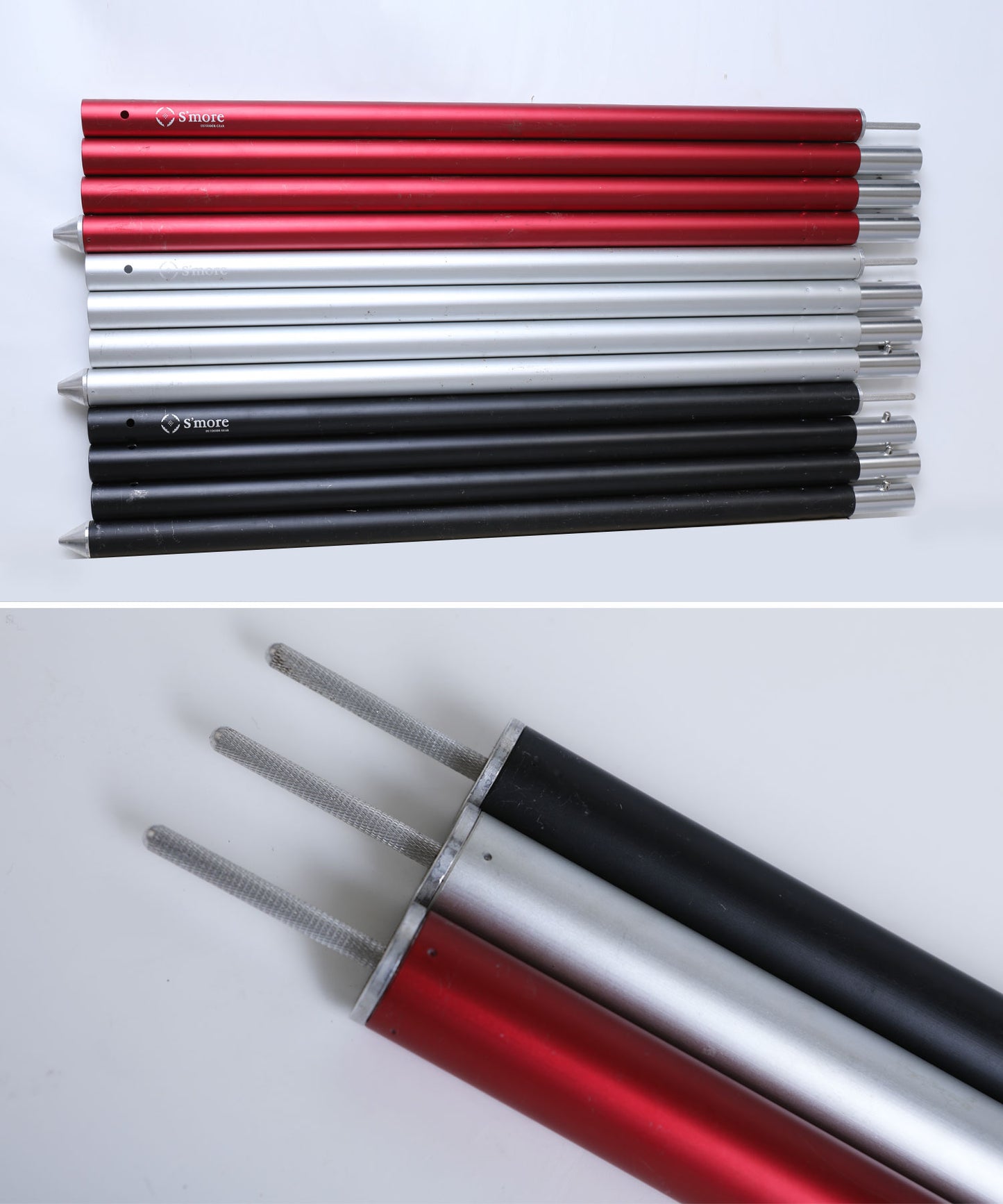【 Alumi pole 2.4 】 アルミポール 2.4 ブラック シルバー レッド 直径28mm 高さ120〜240cm