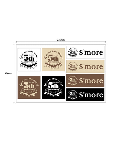 【2025/5/3(土)9:30 販売開始】【 Smore5周年 】5周年ロゴステッカー
