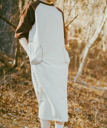 【special sale 50％OFF　開催期間:4/4to4/30】 New!! Bicolor T-shirt dress バイカラーワンピース