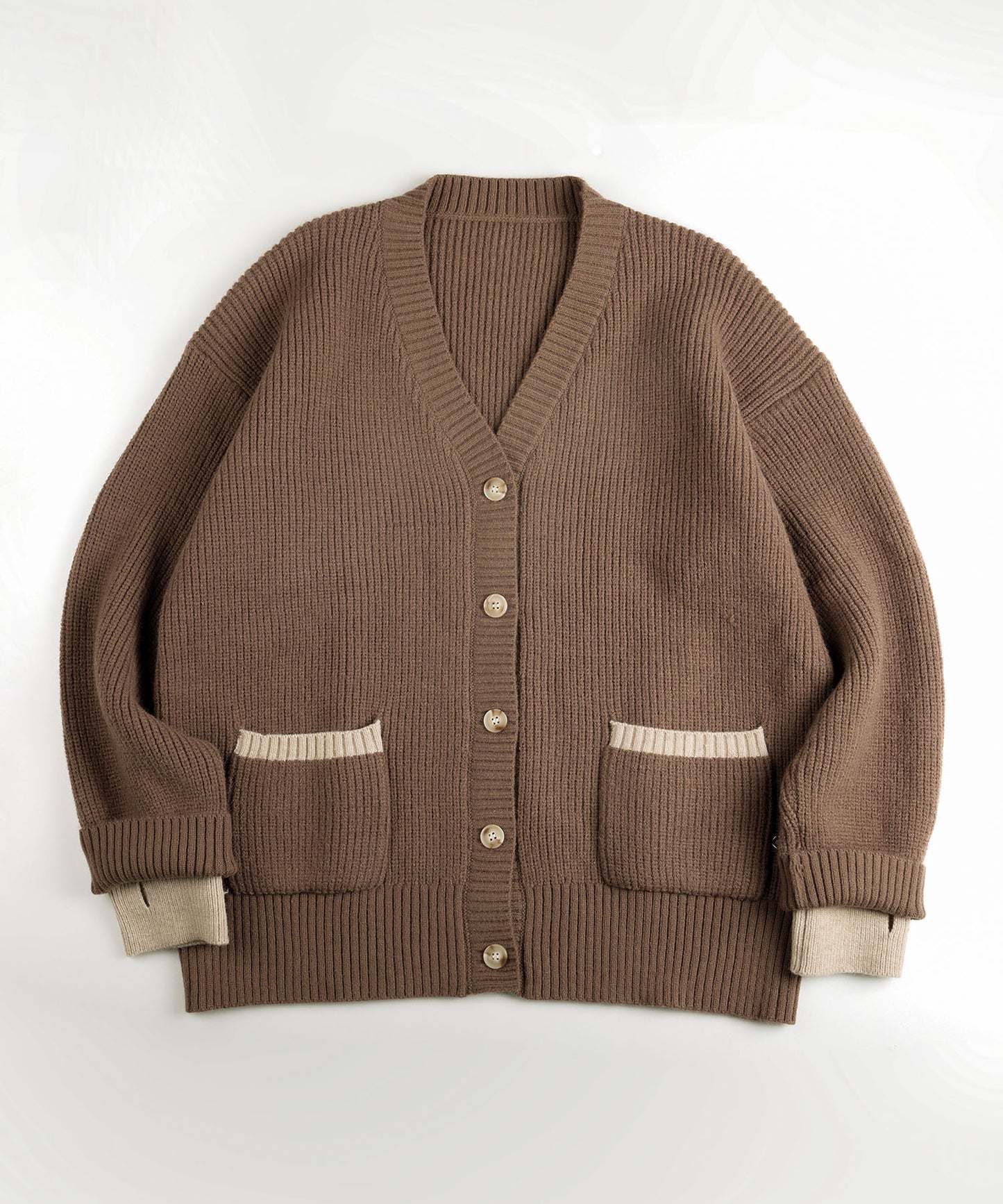 New!! Bicolor knit cardigan
