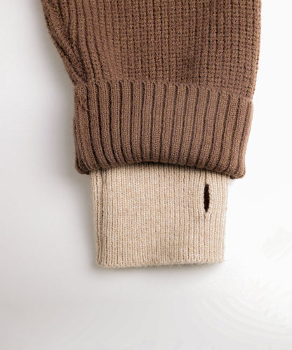 New!! Bicolor knit cardigan