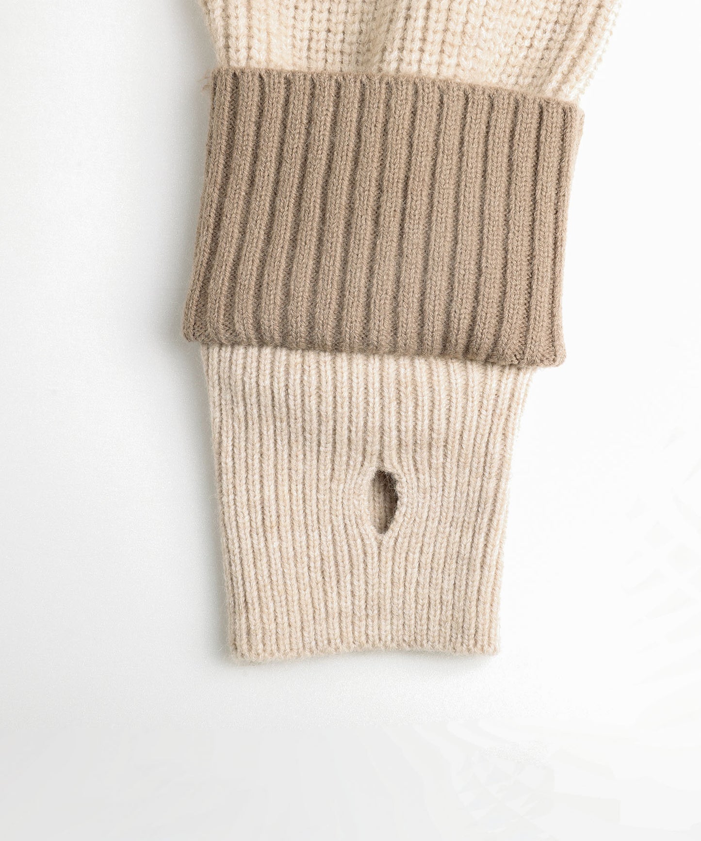 New!! Bicolor knit cardigan