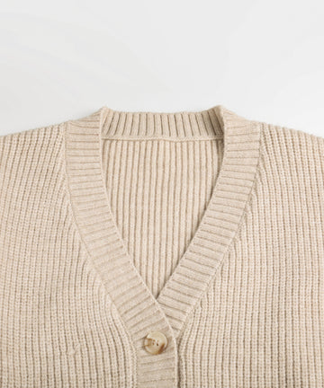 Bicolor knit cardigan – 【公式】S