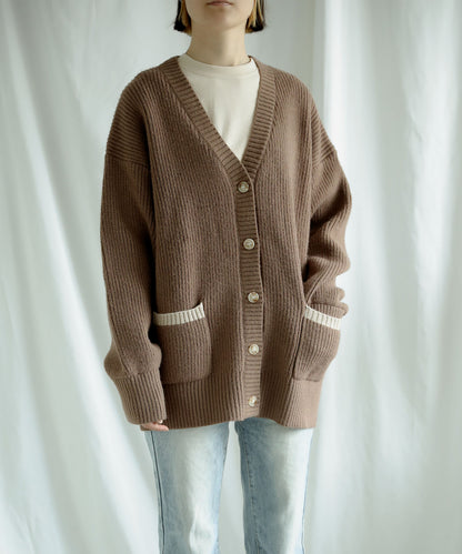 New!! Bicolor knit cardigan