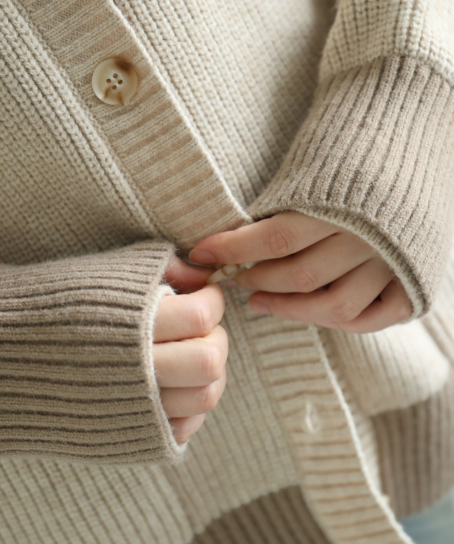 New!! Bicolor knit cardigan