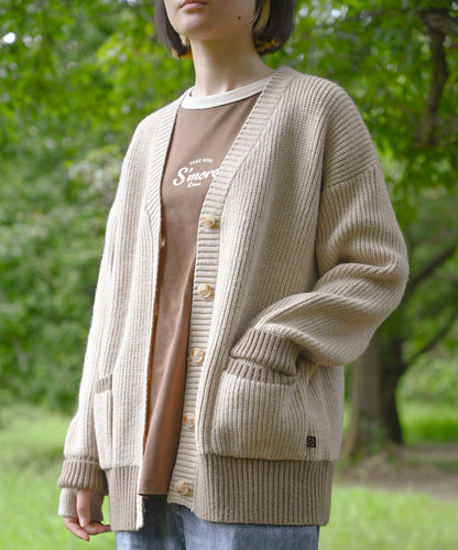 New!! Bicolor knit cardigan