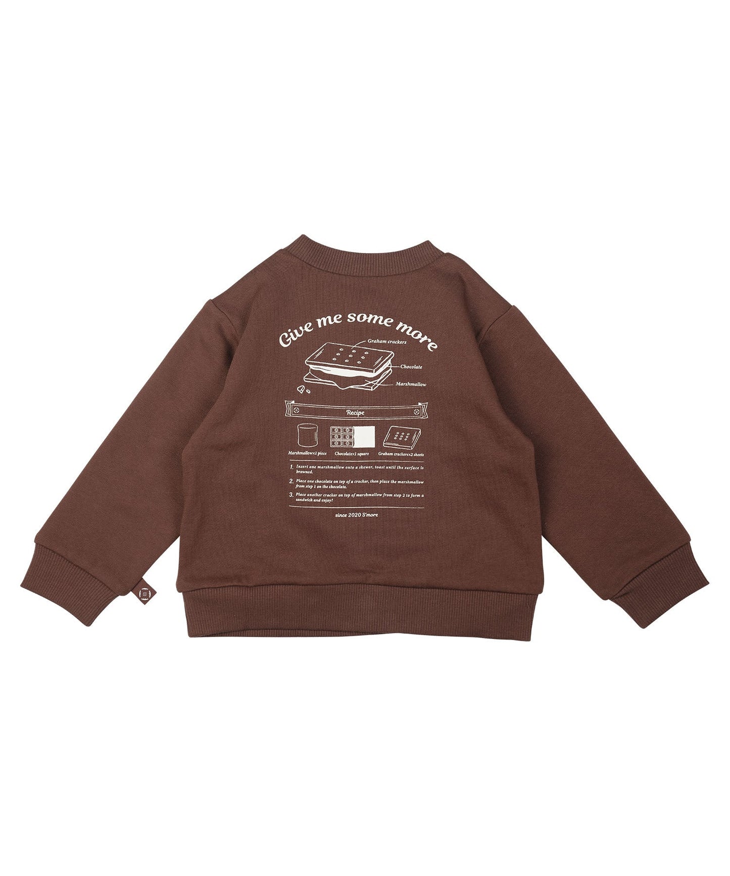 S'more COTTON CREW NECK BIG -SWEAT -- S'more recipe（キッズ）コットンクルーネックビッグスウェット-スモアレシピ(キッズ)