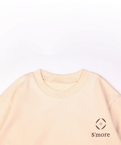 S'more COTTON CREW NECK BIG -SWEAT -- S'more recipe（キッズ）コットンクルーネックビッグスウェット-スモアレシピ(キッズ)