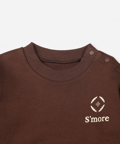S'more COTTON CREW NECK BIG -SWEAT -- S'more recipe（キッズ）コットンクルーネックビッグスウェット-スモアレシピ(キッズ)
