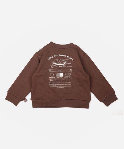 S'more COTTON CREW NECK BIG -SWEAT -- S'more recipe（キッズ）コットンクルーネックビッグスウェット-スモアレシピ(キッズ)
