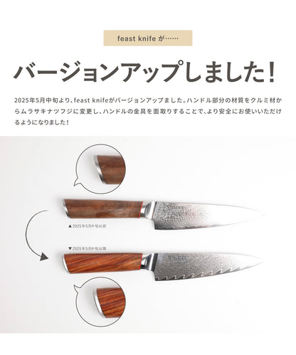 【 feast knife 】 フィーストナイフ ナイフ ダマスカス 包丁