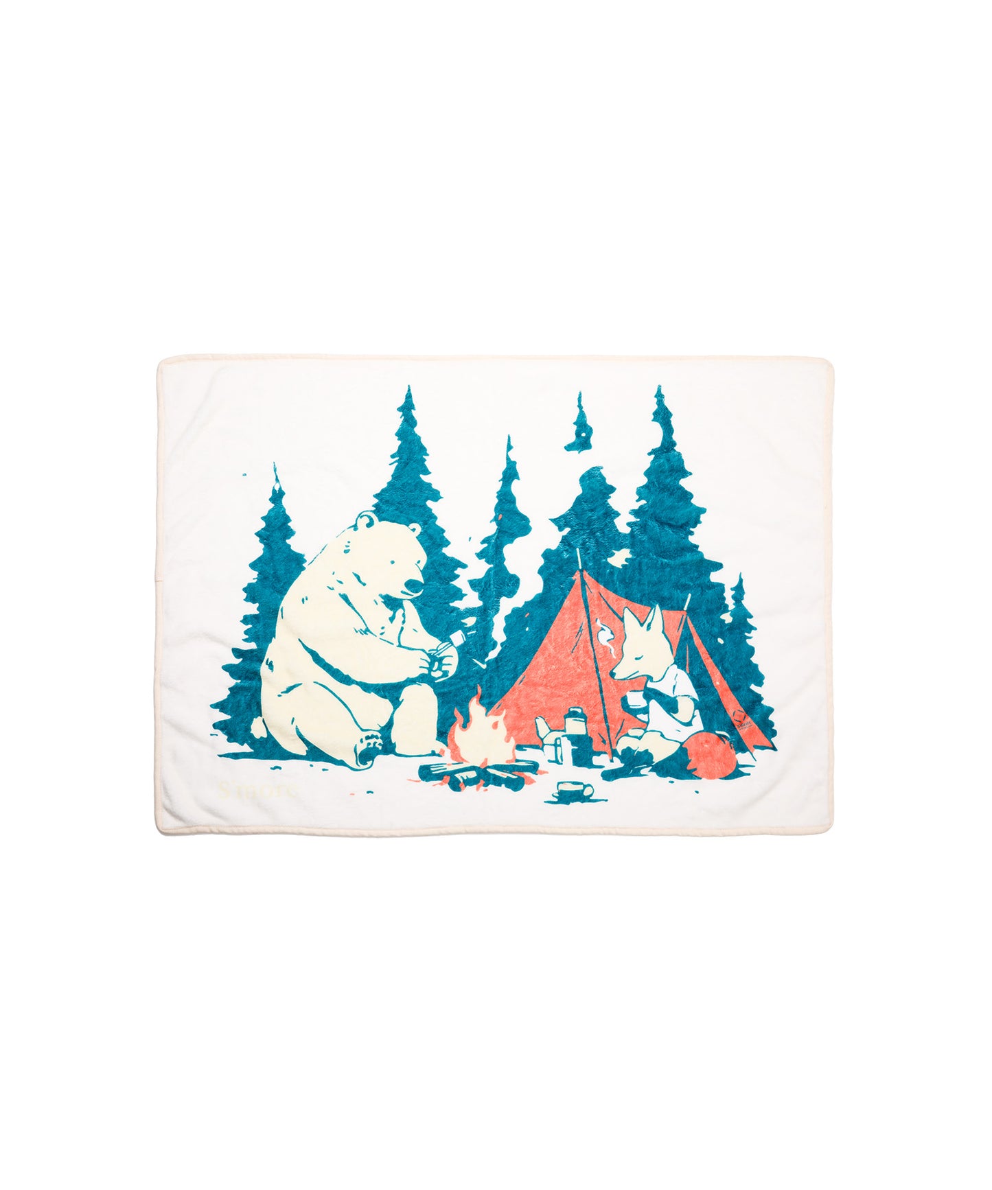 スモア イラストレーションブランケット (ザベアーアンドフォックス)【S'more illustration blanket（The Bear and the Fox）】