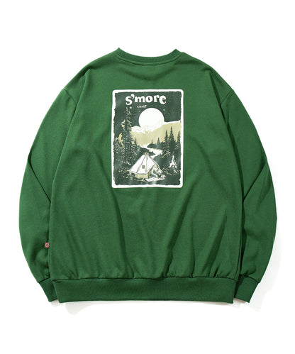 S'more Solo Camping Bear S/S pt.Sweat ソロキャンプの熊プリントスウェット