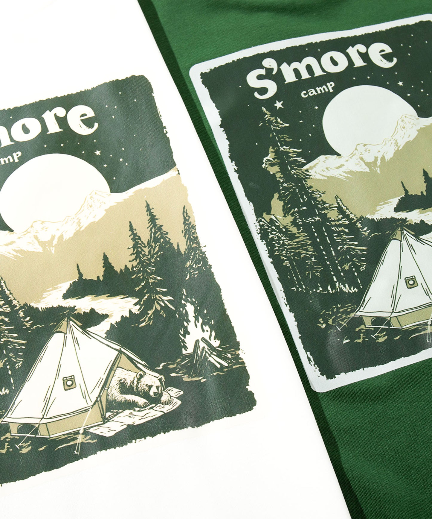 S'more Solo Camping Bear S/S pt.Sweat ソロキャンプの熊プリントスウェット