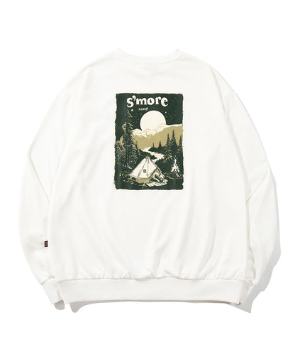 S'more Solo Camping Bear S/S pt.Sweat ソロキャンプの熊プリントスウェット