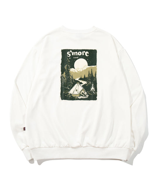 S'more Solo Camping Bear S/S pt.Sweat ソロキャンプの熊プリントスウェット