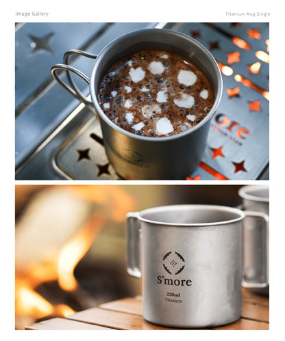 【 Titanium Mug ( シングルウォール ) 】 チタニウムマグ チタンマグカップ 220ml 300ml
