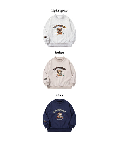 S'more  Campfire Treat Embroidery Sweat キャンプファイヤートリート刺繍スウェット KIDS