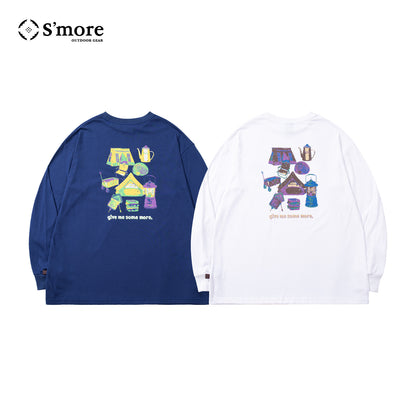 S'more  Pop Color Gear Back Print Tee ポップ配色ギアバックプリントロンTEE　