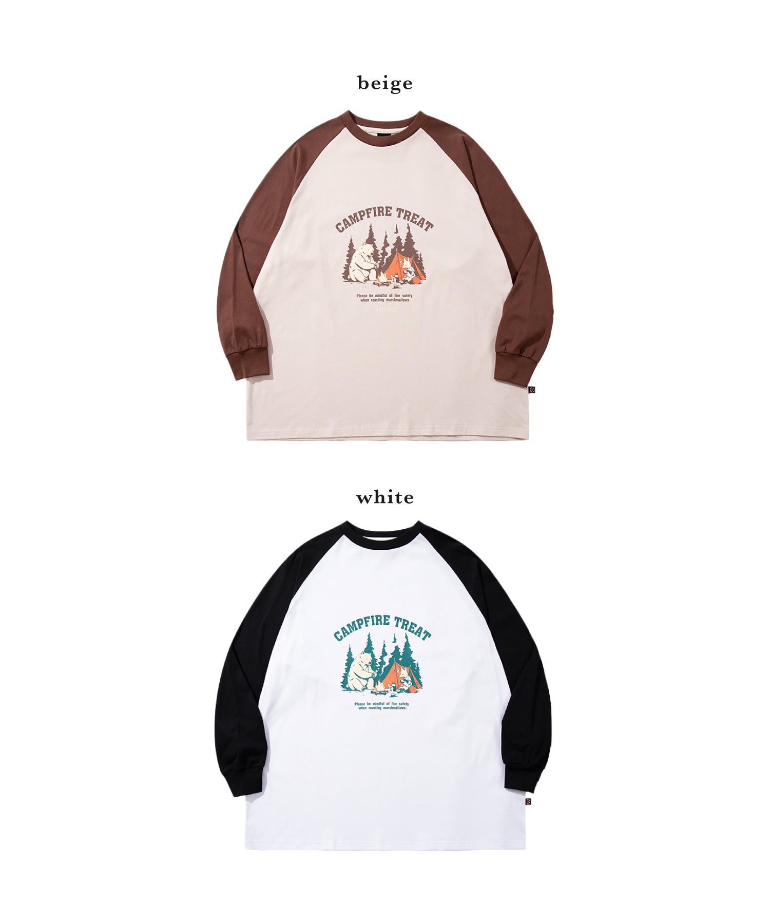 S'more Campfire Treat Raglan L/S Tee キャンプファイヤートリート