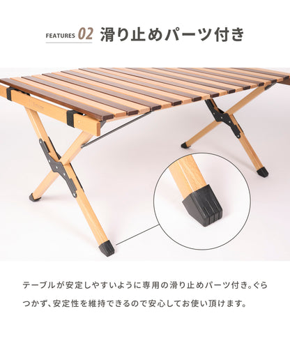 【5/8（金）発売】ウッディロールテーブル90ストライプ【 Woodi Roll Table 90Stripe】