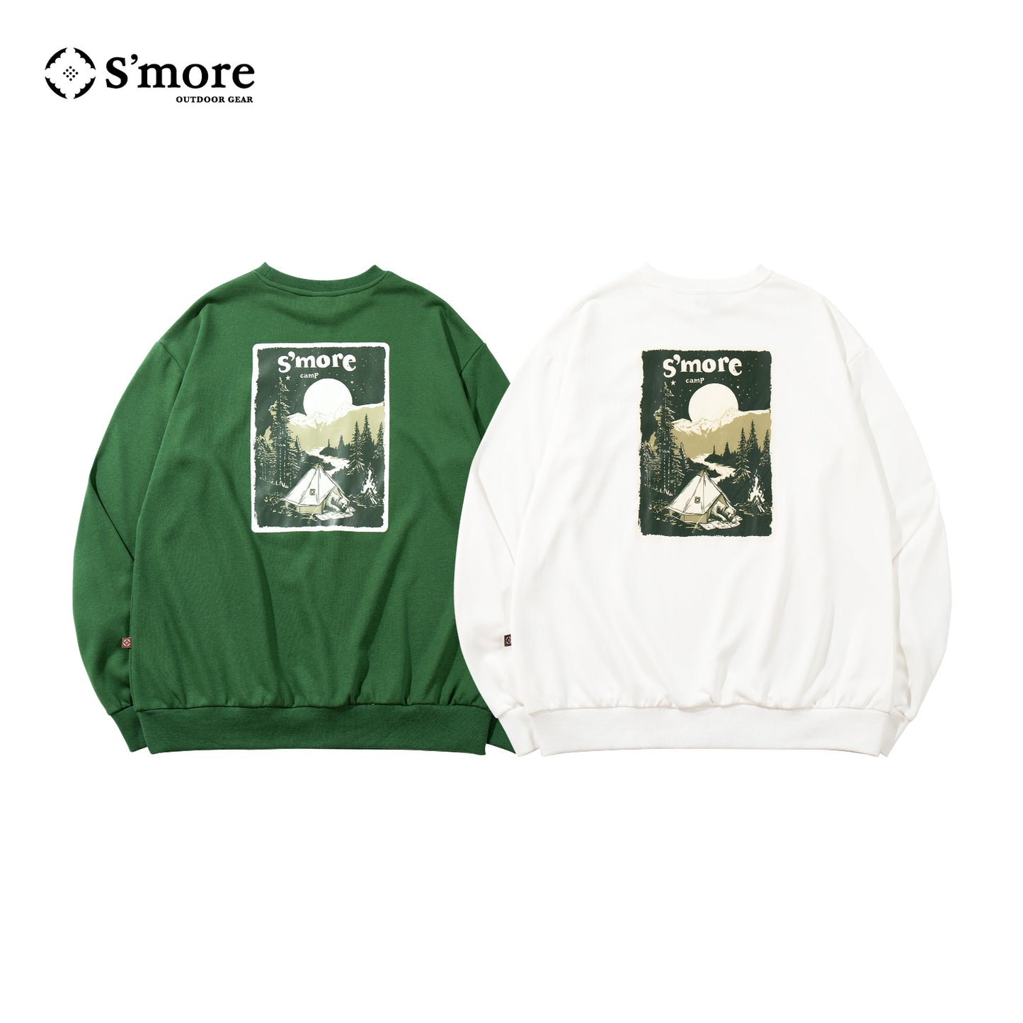 S'more Solo Camping Bear S/S pt.Sweat ソロキャンプの熊プリントスウェット