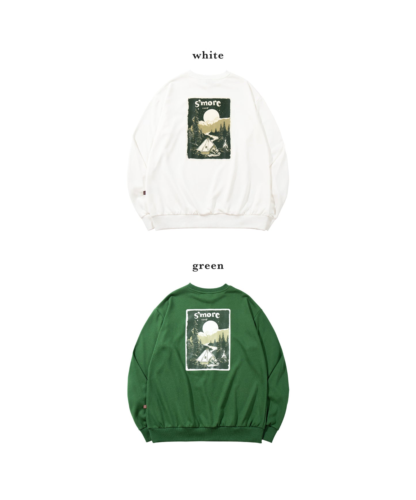 S'more Solo Camping Bear S/S pt.Sweat ソロキャンプの熊プリントスウェット