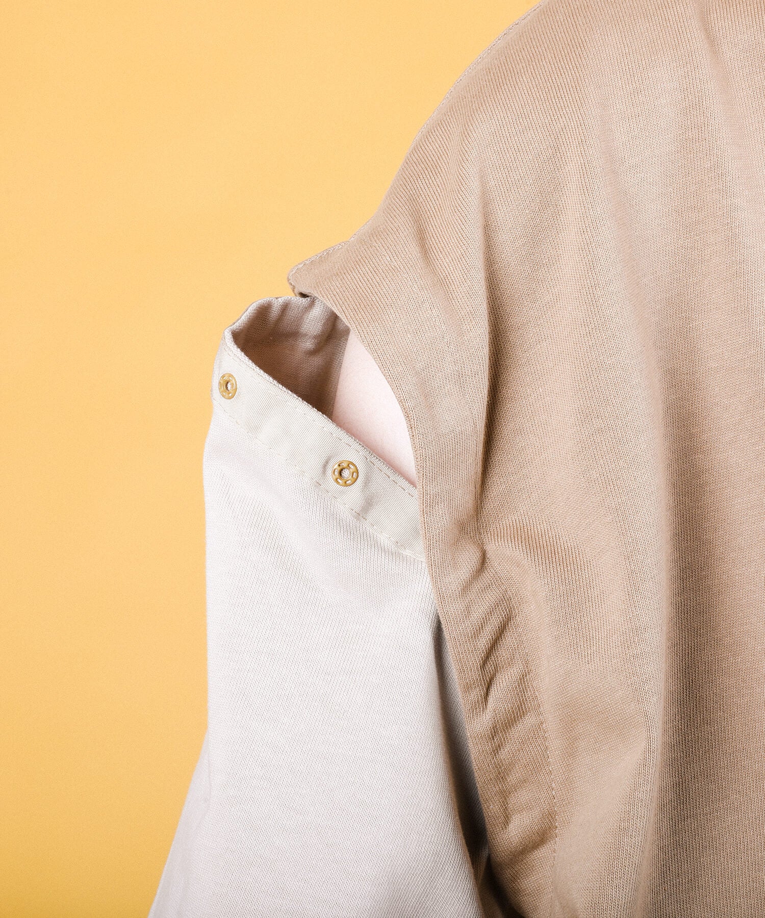 【春応援第二弾 30％OFF　開催期間:3/1～4/3】2WAY REMOVABLE SLEEVE COTTON CREW NECK BIG S/S T-SHIRT