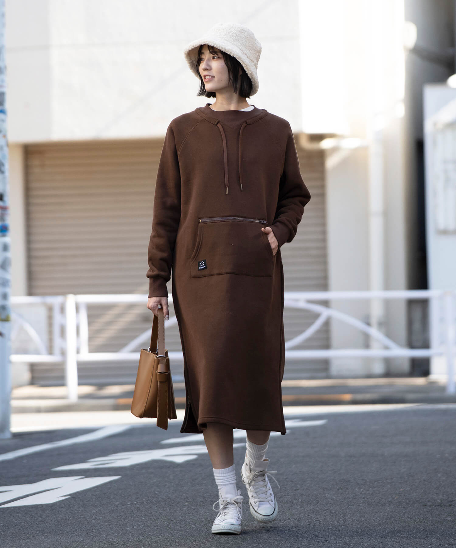 New!! Double pocket sweatshirt dress 裏起毛スウェットワンピース