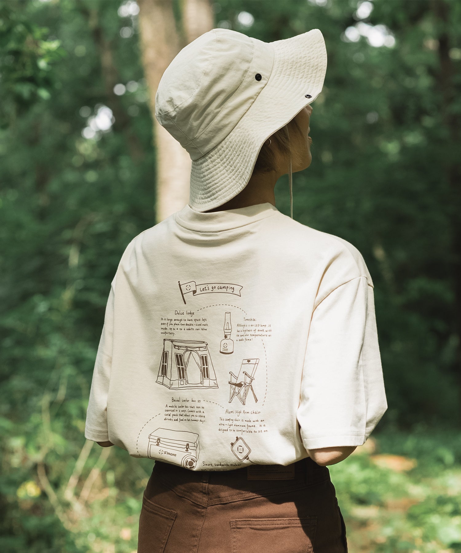 【outdoorsale10％OFF 8.1-8.31絶賛開催】COTTON T SHIRTS - S'more gear illustration