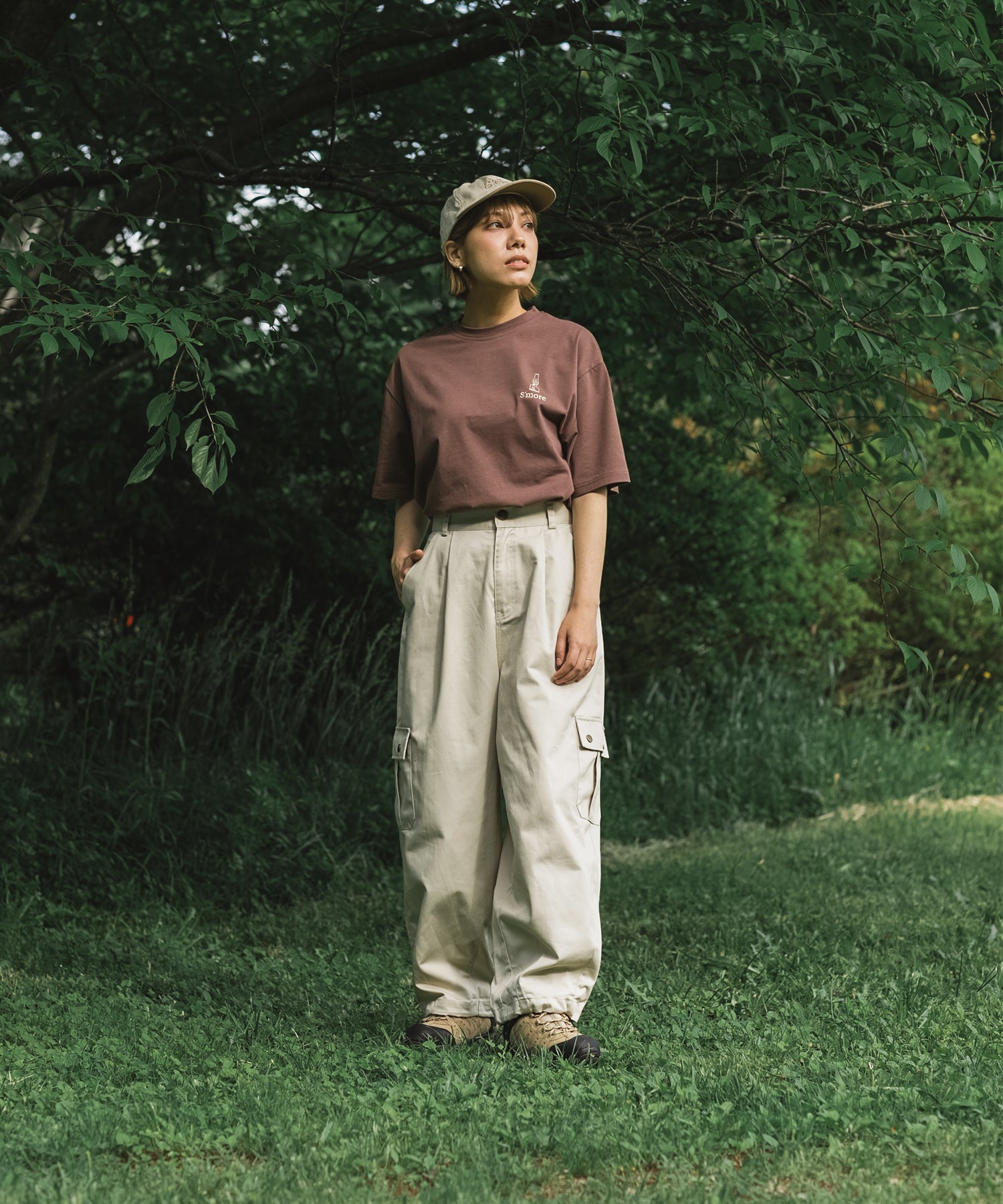 【outdoorsale10％OFF 8.1-8.31絶賛開催】COTTON T SHIRTS - S'more gear illustration