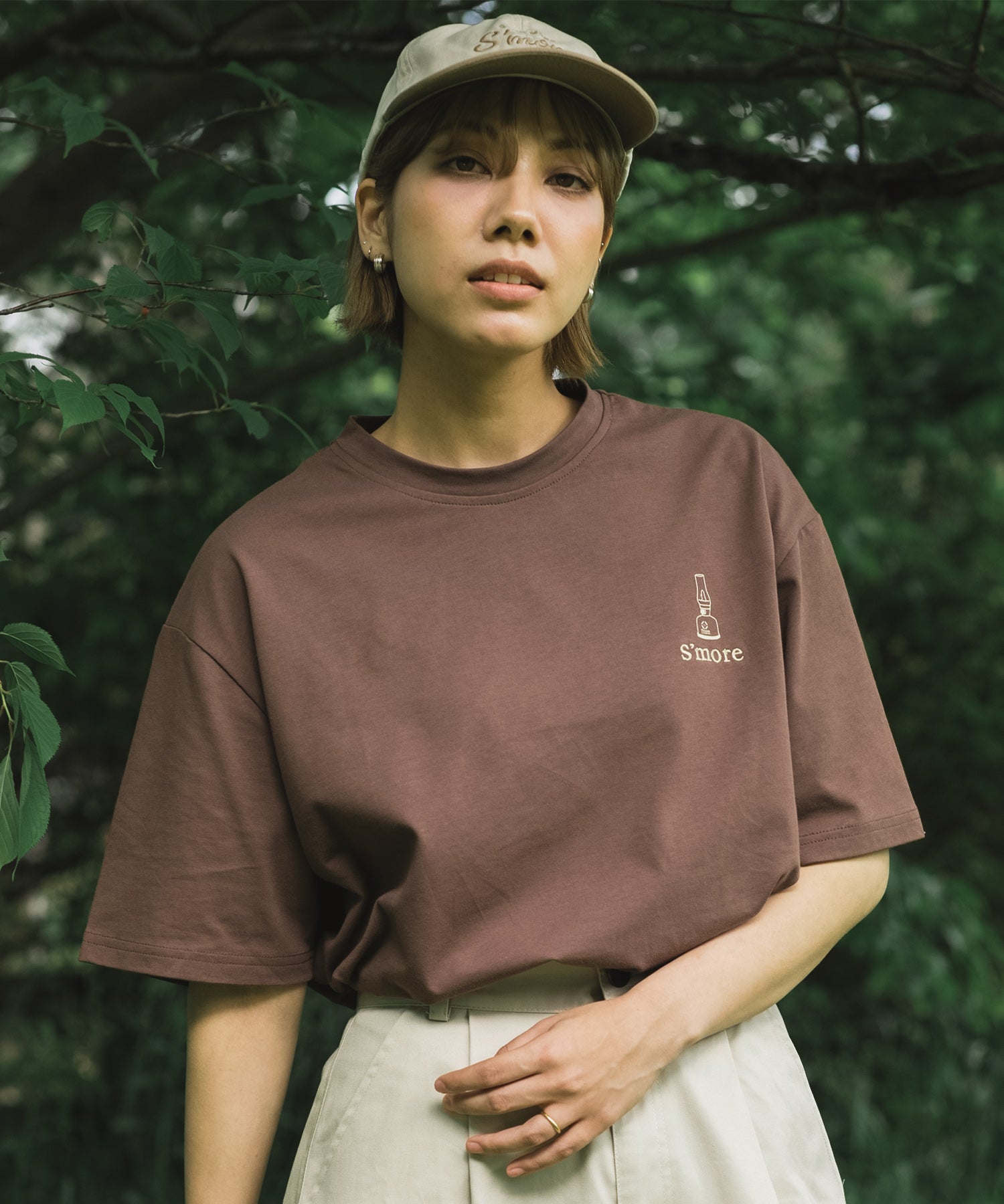 【outdoorsale10％OFF 8.1-8.31絶賛開催】COTTON T SHIRTS - S'more gear illustration