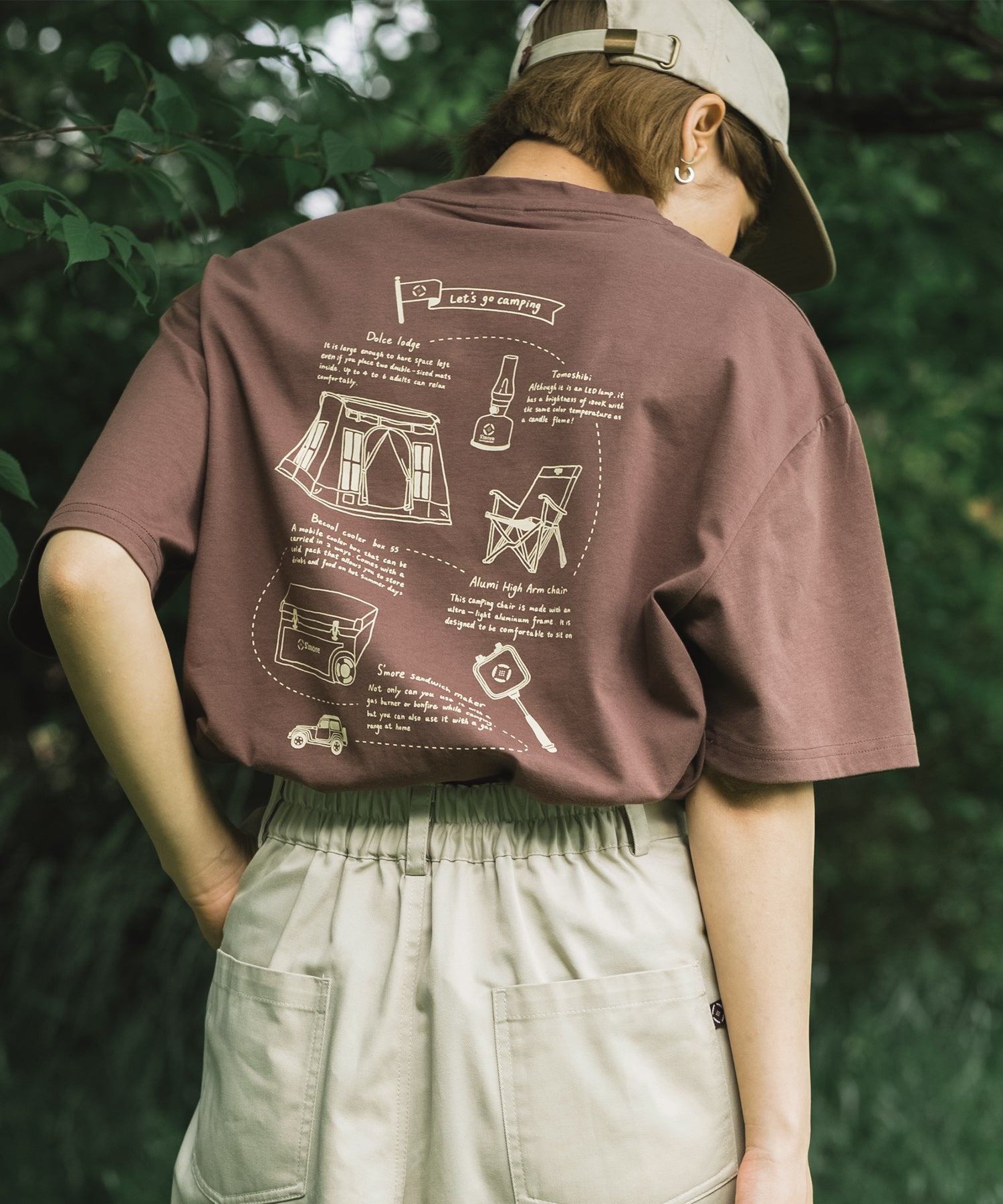 【outdoorsale10％OFF 8.1-8.31絶賛開催】COTTON T SHIRTS - S'more gear illustration
