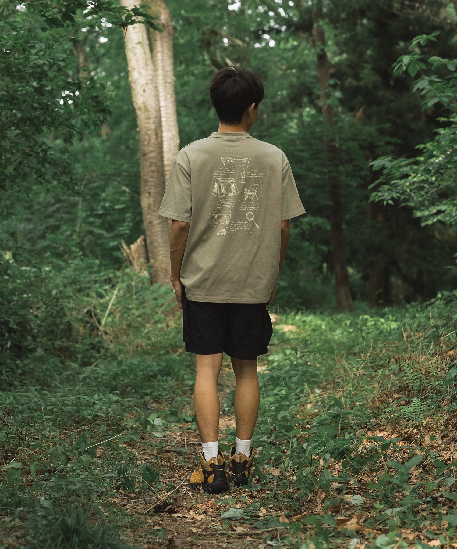【outdoorsale10％OFF 8.1-8.31絶賛開催】COTTON T SHIRTS - S'more gear illustration