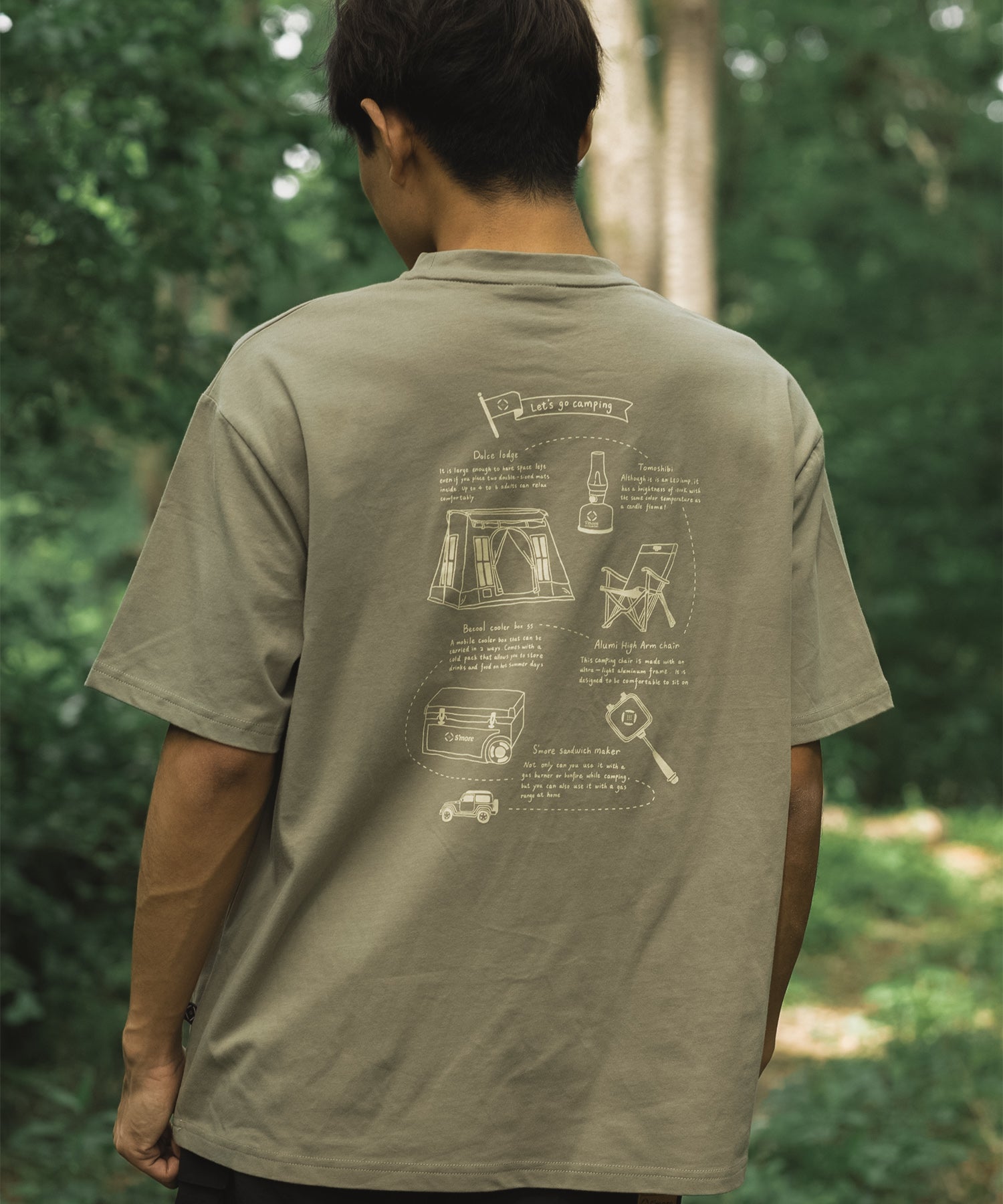 【outdoorsale10％OFF 8.1-8.31絶賛開催】COTTON T SHIRTS - S'more gear illustration