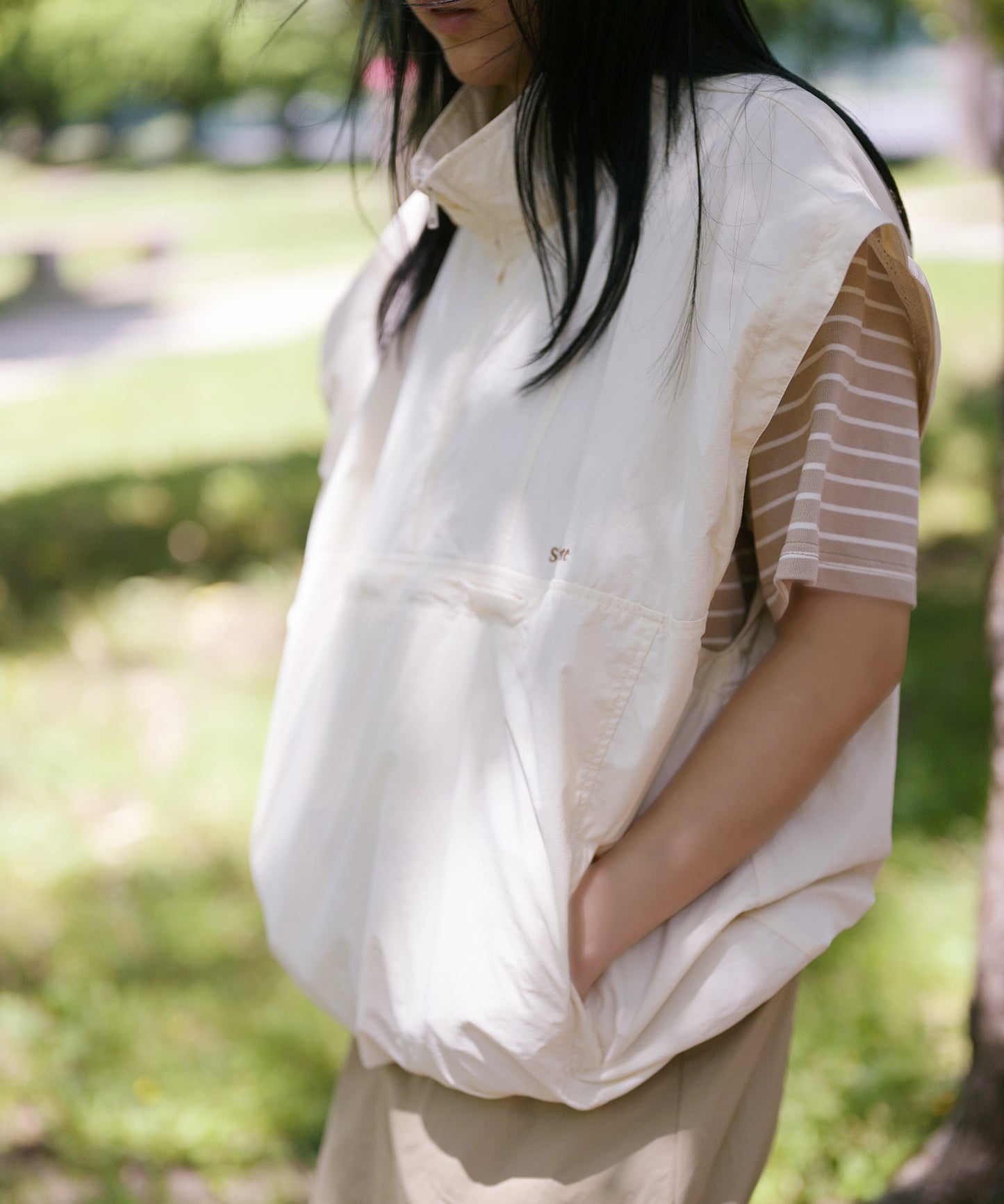 【2025/8/8金9時半発売】S'more 2Way nylon half zip jacket 2ウェイナイロンハーフジップジャケット