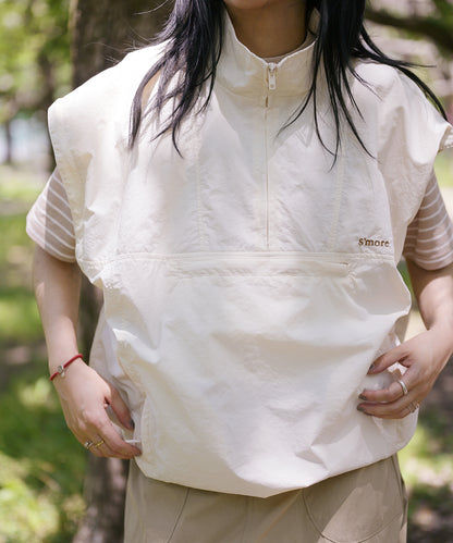 【2025/8/8金9時半発売】S'more 2Way nylon half zip jacket 2ウェイナイロンハーフジップジャケット