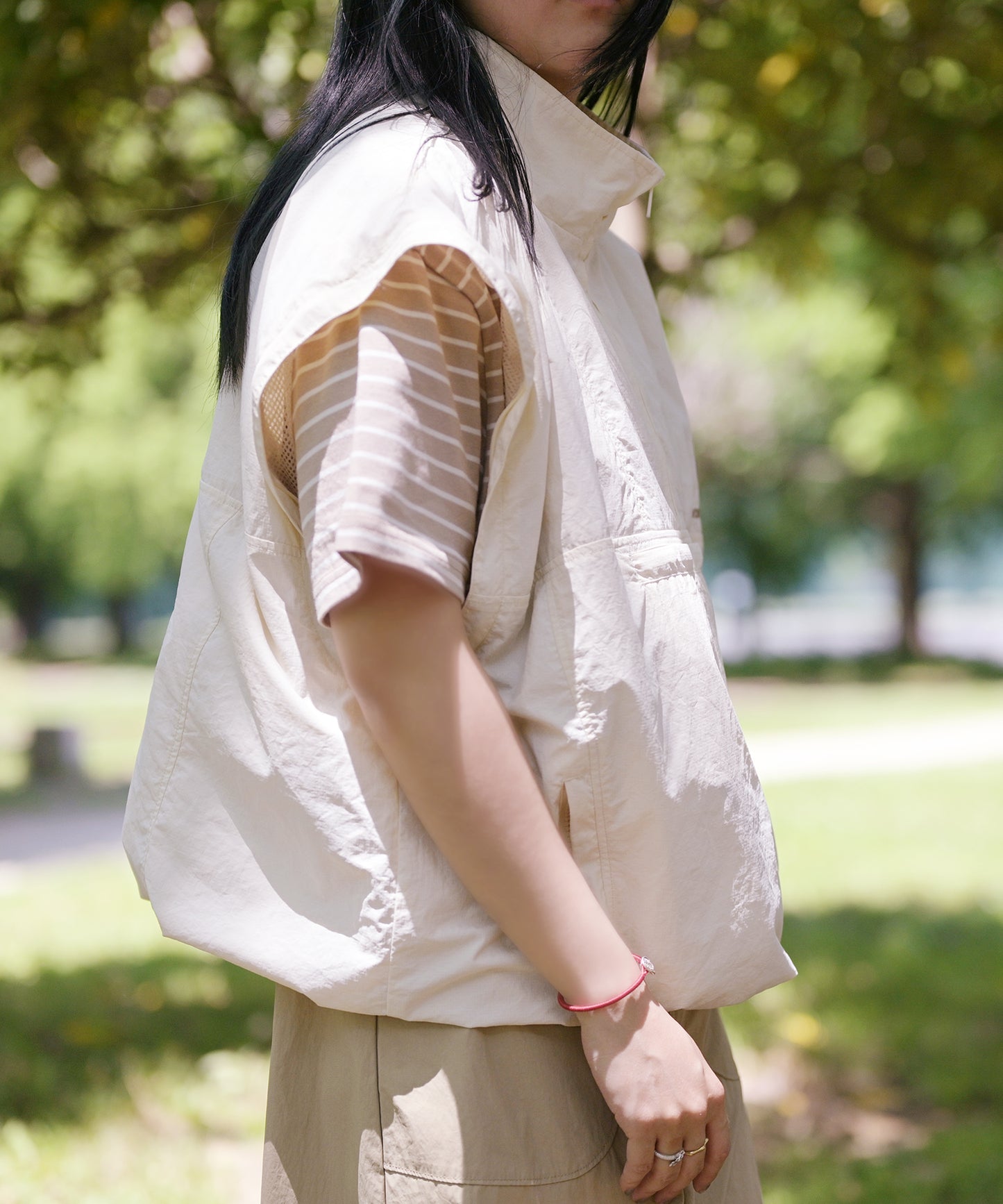 【2025/8/8金9時半発売】S'more 2Way nylon half zip jacket 2ウェイナイロンハーフジップジャケット