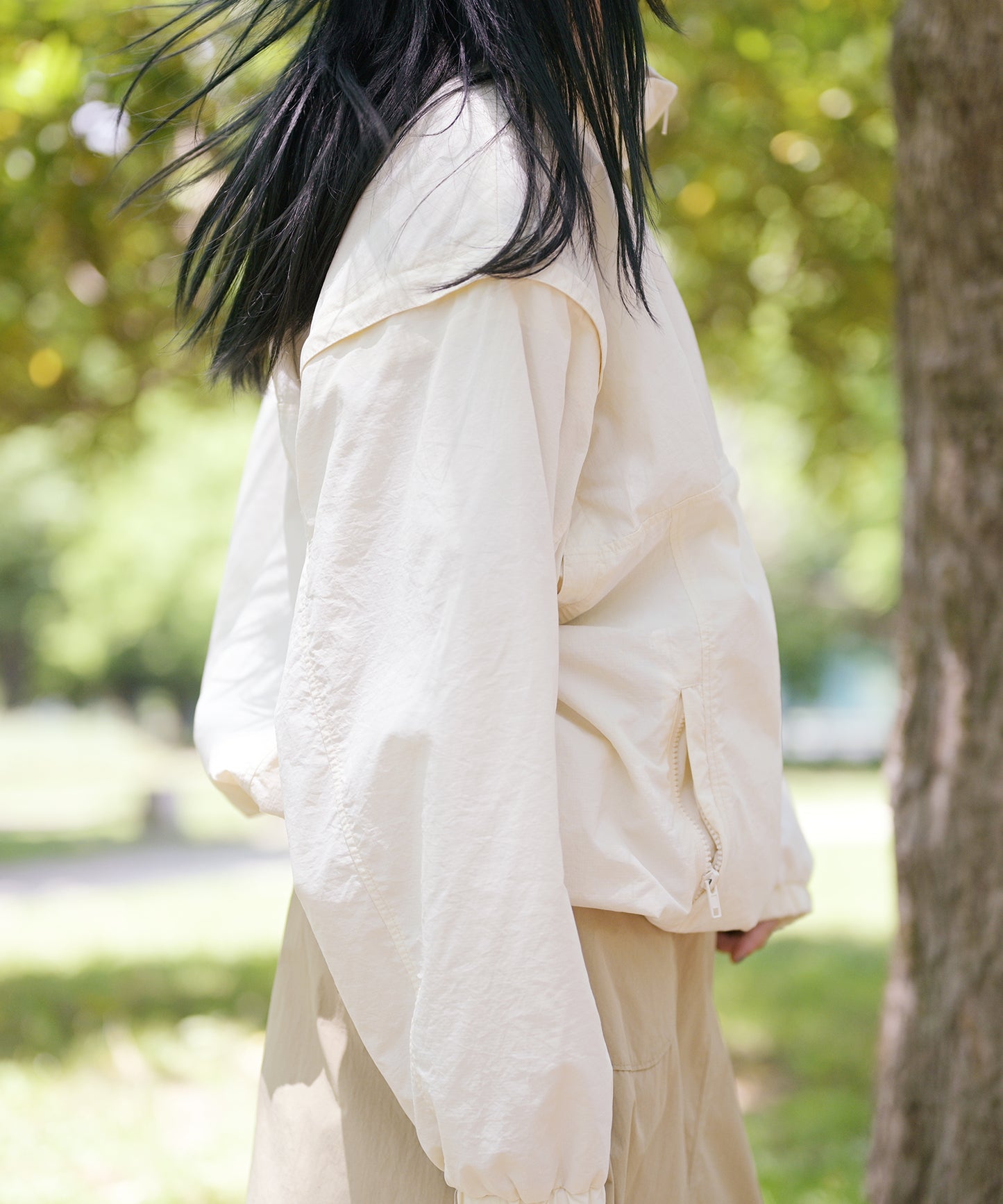 【2025/8/8金9時半発売】S'more 2Way nylon half zip jacket 2ウェイナイロンハーフジップジャケット